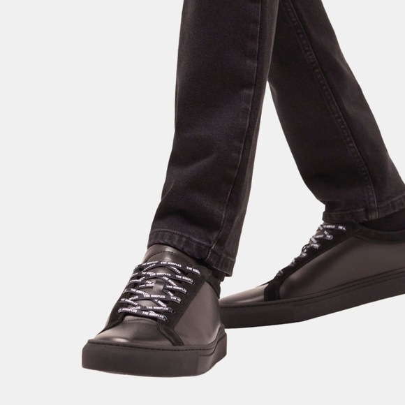 The Kooples Black Leather Unisex Sneakers. Size 37. NWT! - Picture 2 of 9